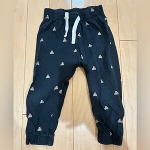 GAP Black Kids Joggers with Teddy Bears